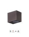 KANDANCHU * APLIQUE EXTERIOR CUAD. 1L*GU10 CORTEN